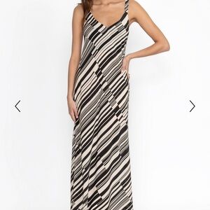 NWT Johnny Was “Jade” brand Black and White Maxi Dress